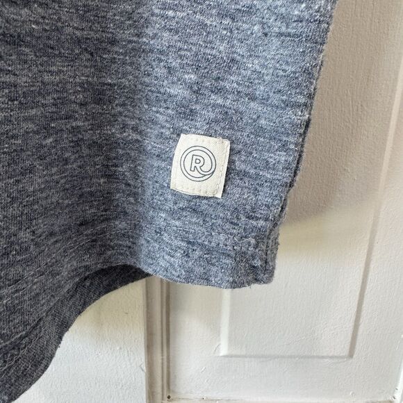 Marine Layer Men's Re-Spun Saddle Hem Pocket Tee Heather Blue Neps Large EUC - Picture 5 of 8